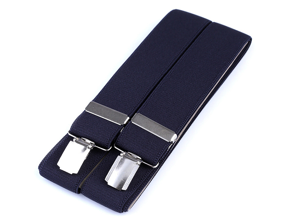 Bretele pantaloni, lățime 3,5 cm, lungime 120 cm - Negru (1 Bucată)