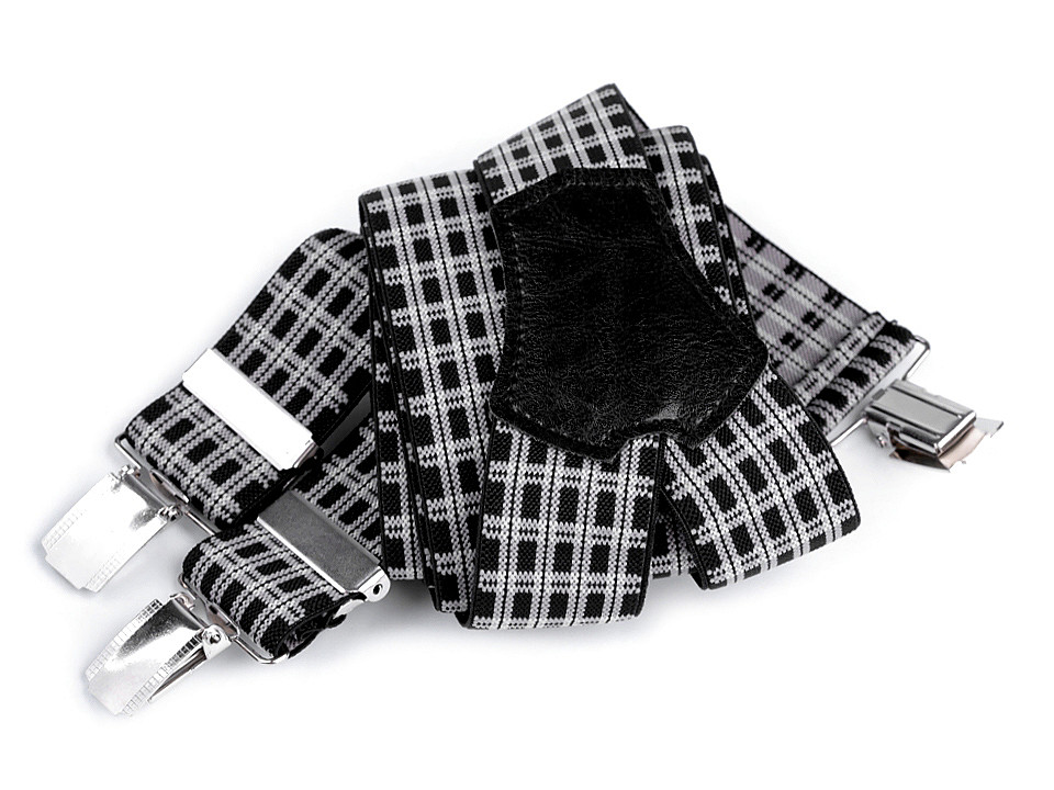 Bretele pantaloni, lățime 3,5 cm, lungime 120 cm - Bordo (1 Bucată)