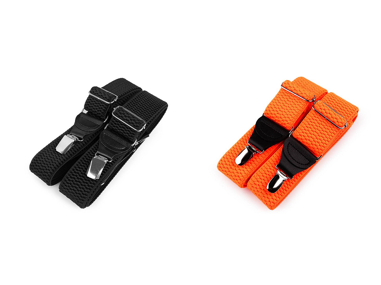 Bretele pantaloni 120 cm neon - Negru (1 Bucată)