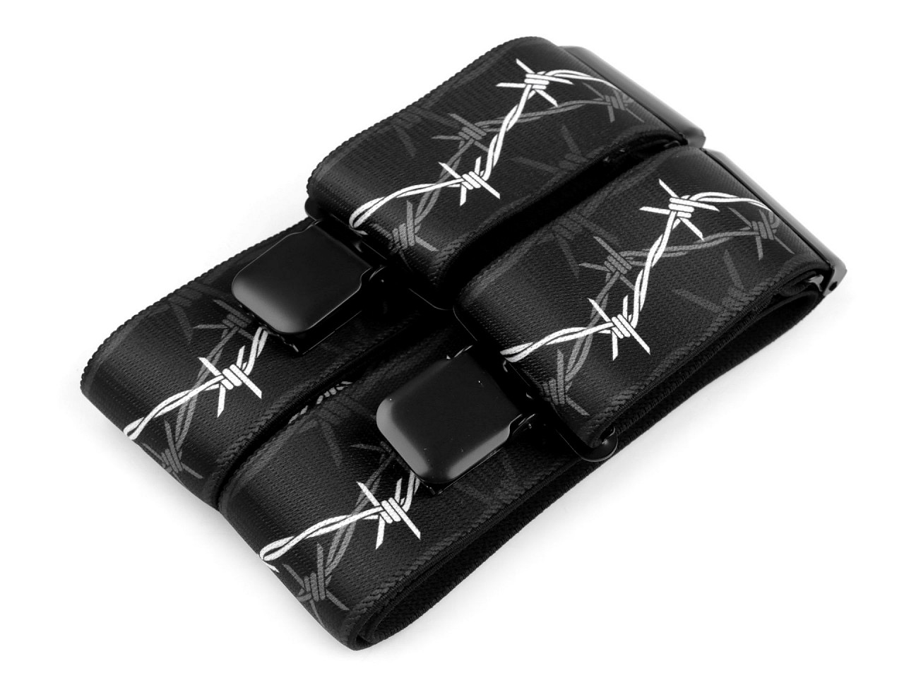 Bretele pantaloni 120 cm - Negru (1 Bucată)