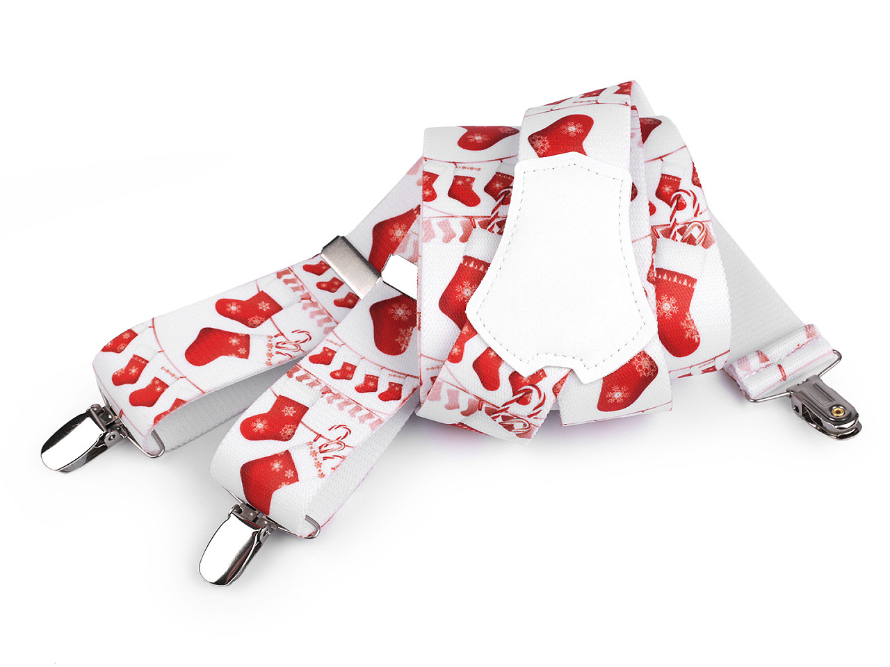 Bretele de craciun latime 3,5 cm lungime 120 cm - Roșu (1 Bucată)