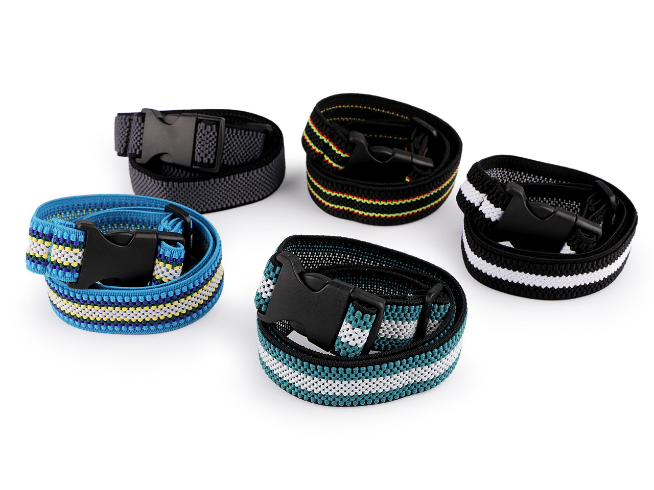 Curea elastica pentru copii, latime 2,5 cm - Albastru delta (1 Bucată)