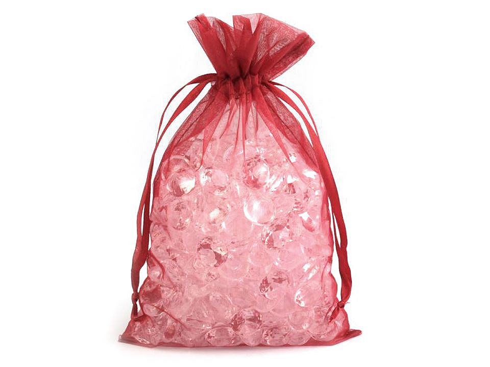 Săculeț organza pentru cadouri, 17x23 - Roșu (10 Bucăți)
