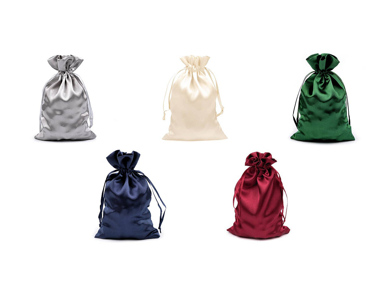 Săculeț satin pentru cadouri, 11x17 cm - Negru (100 Bucăți)