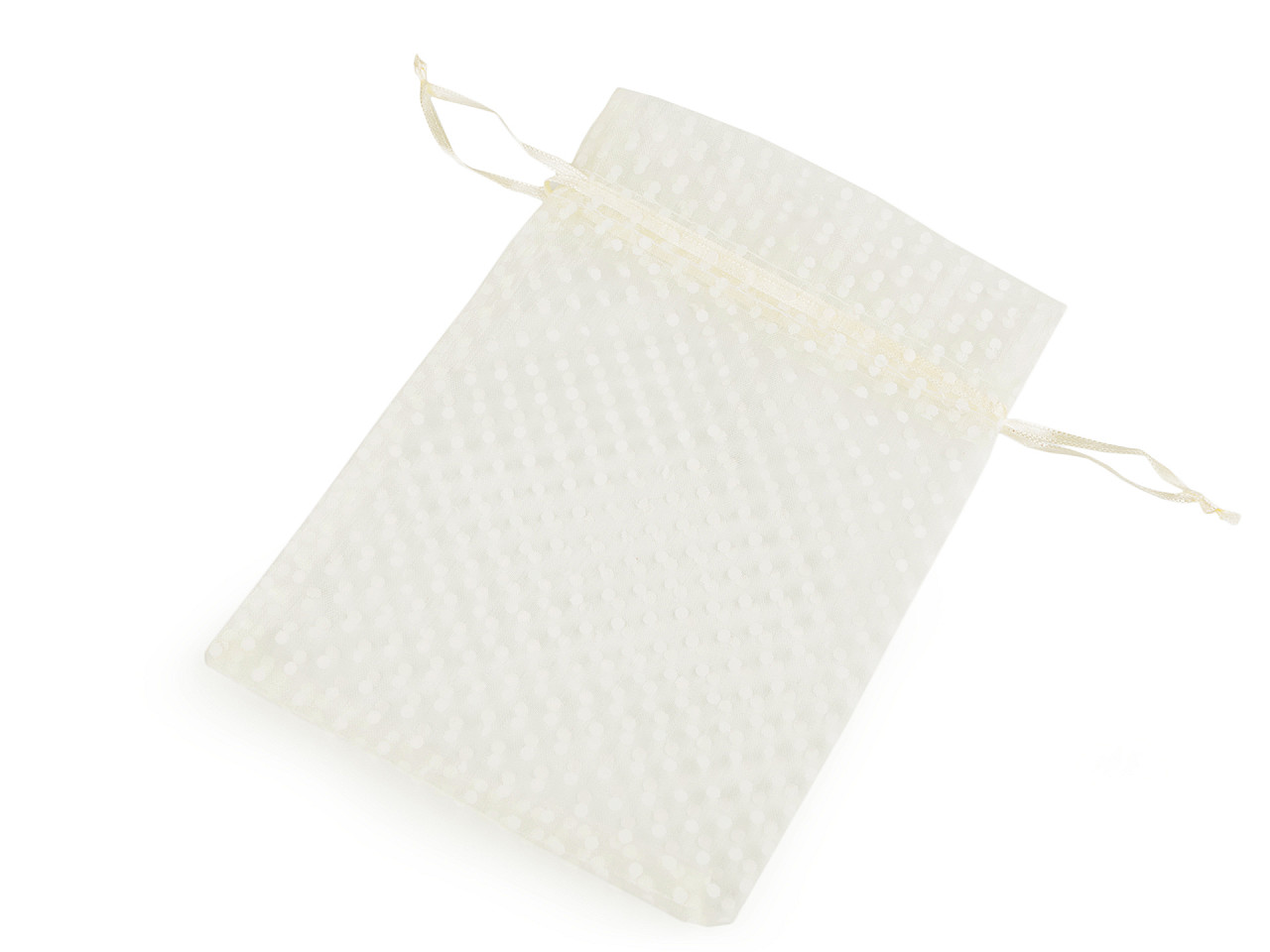 Săculeț organza cu buline, 13x18 cm - Albastru deschis (10 Bucăți)