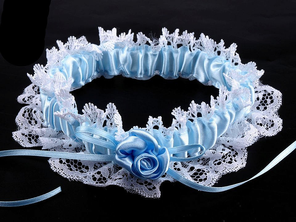 Jartieră mireasă din dantelă - Alb (1 Bucată)
