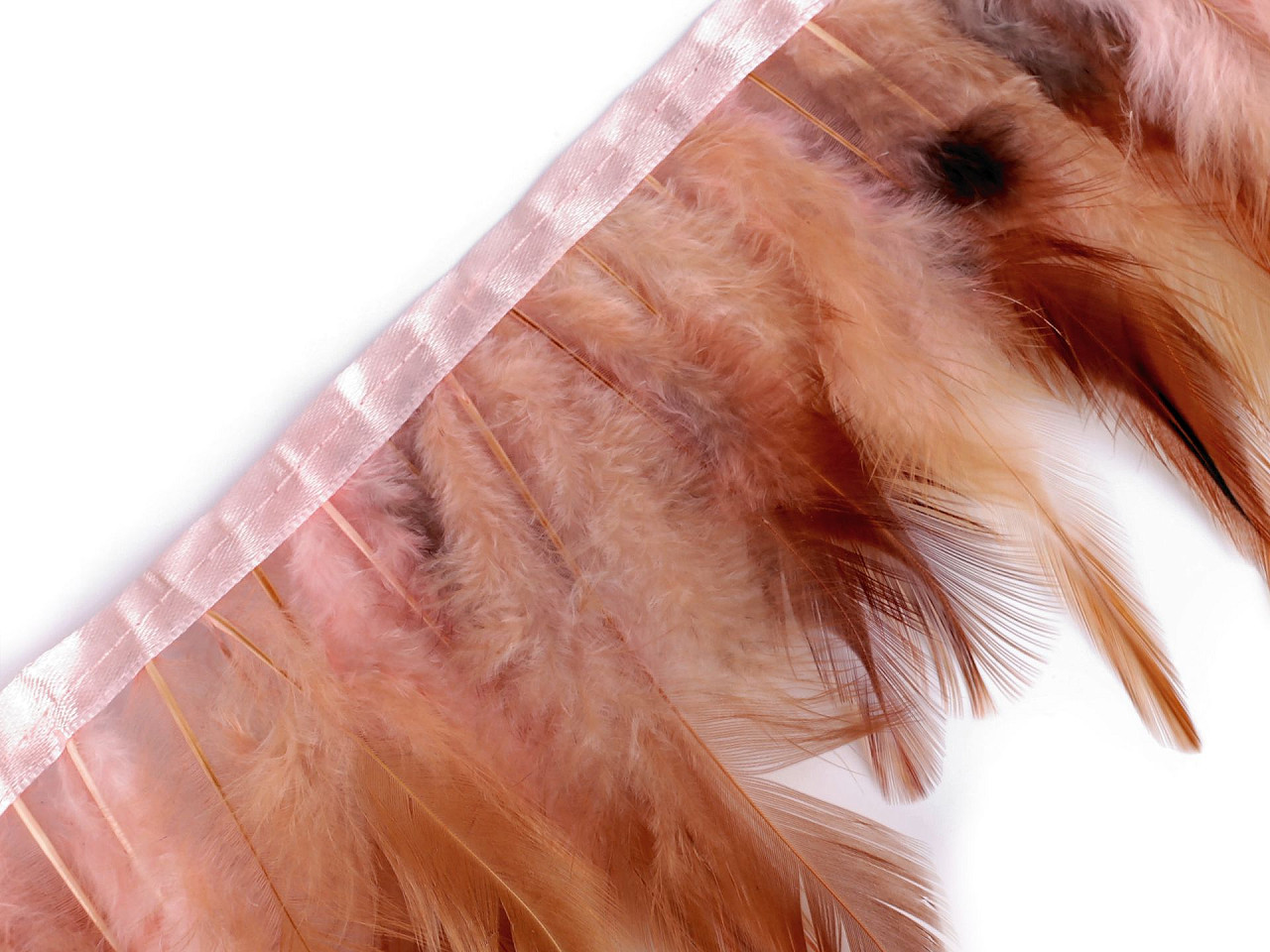 Bandă din pene de cocoș 8-12 cm - Verde irlandez (1 Metru)