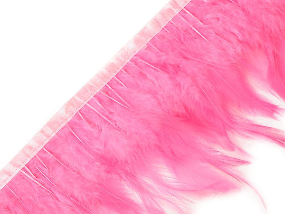 Bandă din pene de cocoș 8-12 cm - Verde irlandez (1 Metru)