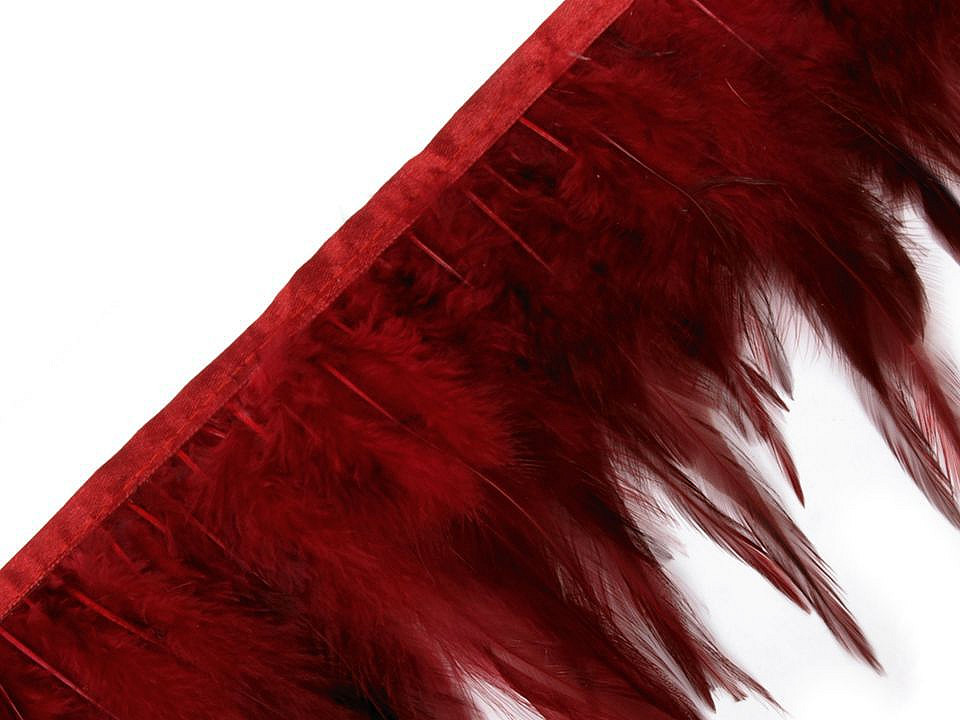 Bandă din pene de cocoș 8-12 cm - Verde irlandez (1 Metru)