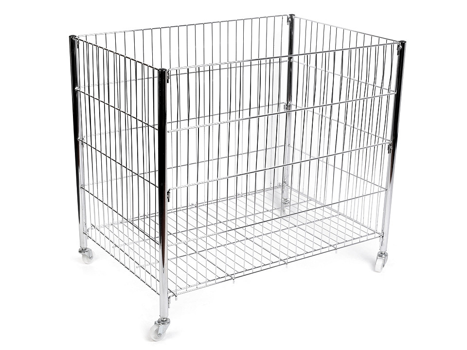 Coș expunere marfă, 60x80x90 cm - Argintiu închis (1 Bucată)