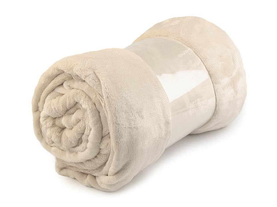 Pătură fleece, 150x200 cm - Bej deschis (1 Bucată)