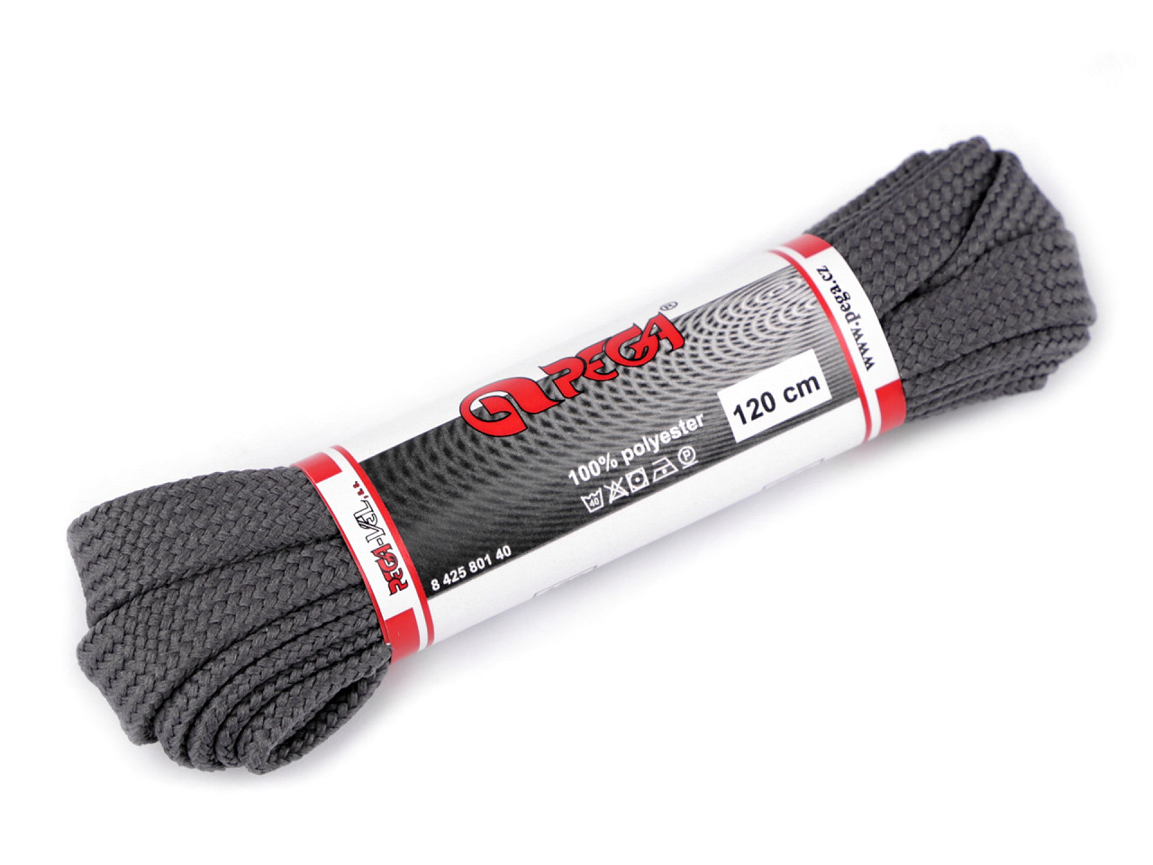 Șireturi colorate, 120 cm - Gri (1 Pereche)