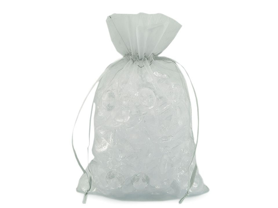 Săculeț organza pentru cadouri, 14x21 cm - Alb (100 Bucăți)