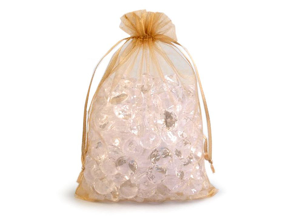 Săculeț organza pentru cadouri, 14x21 cm - Alb (100 Bucăți)