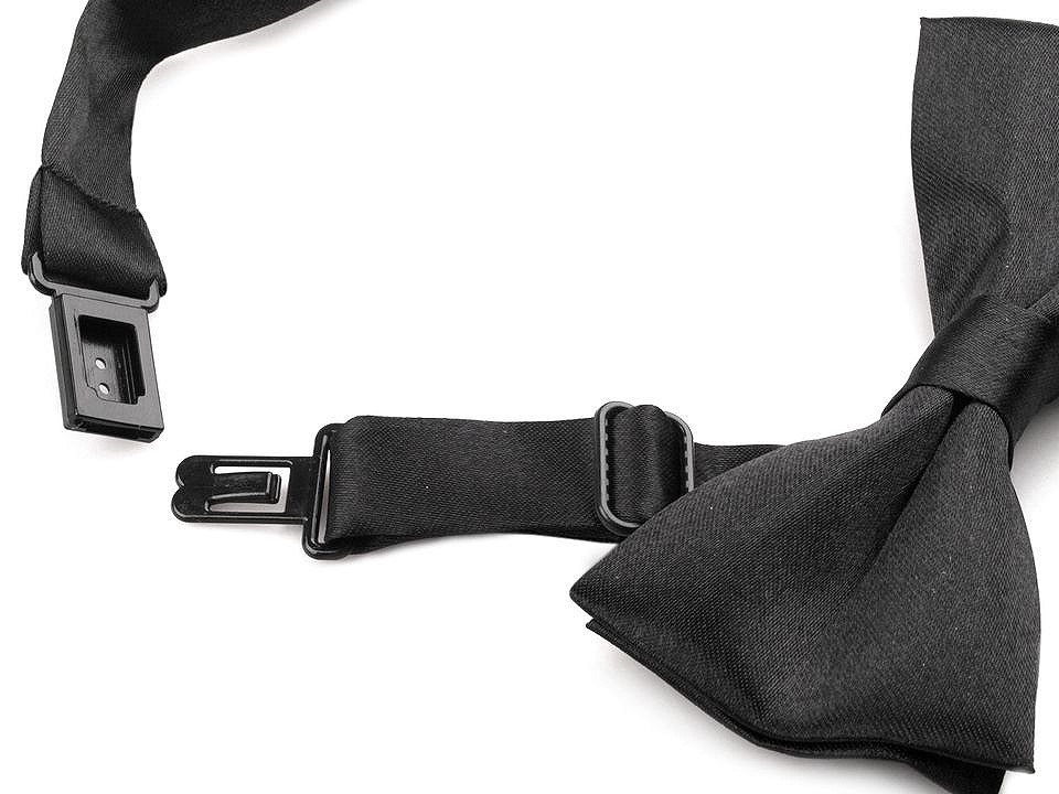 Papion satin - Negru (1 Bucată)