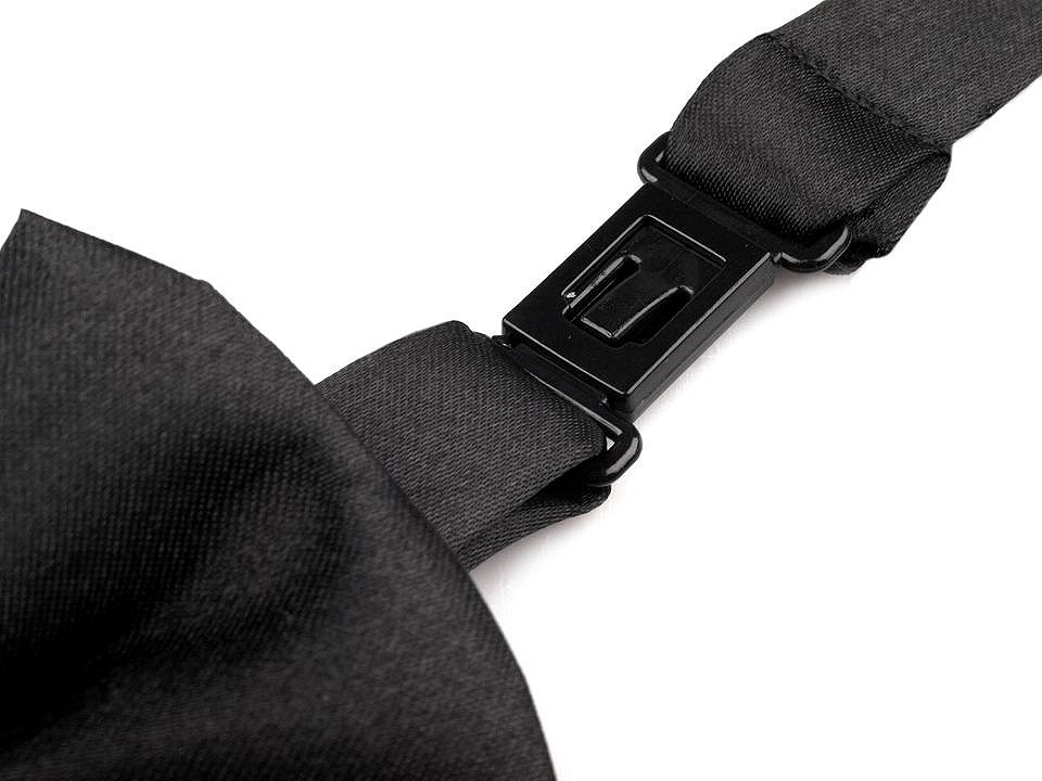 Papion satin - Negru (1 Bucată)