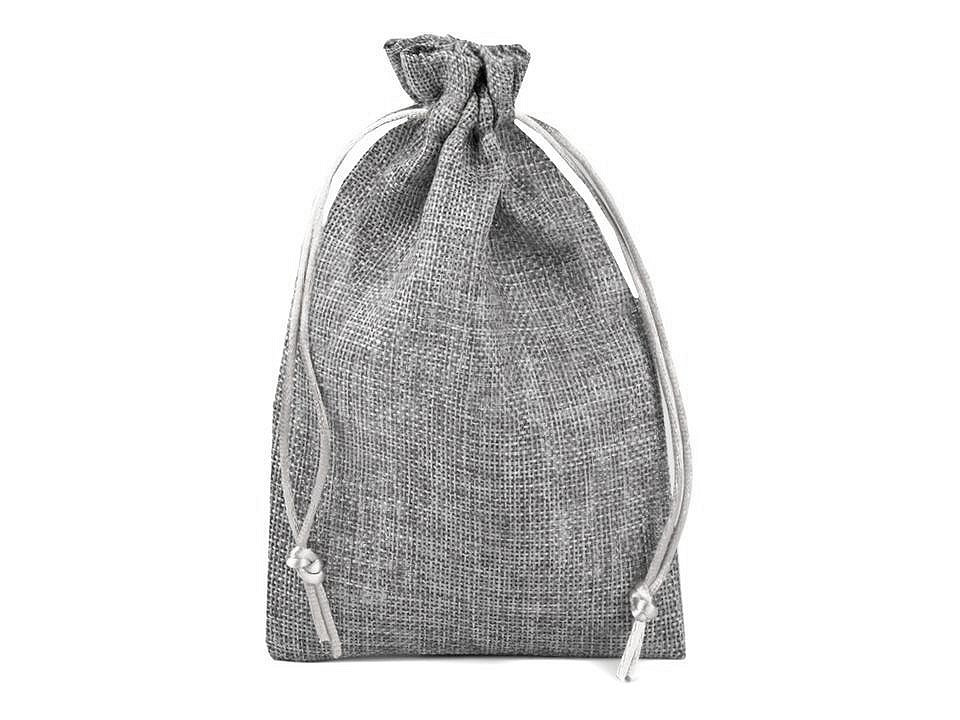 Săculeț rustic imitație iută, 12,5x17,5 cm - Natural mediu (50 Bucăți)