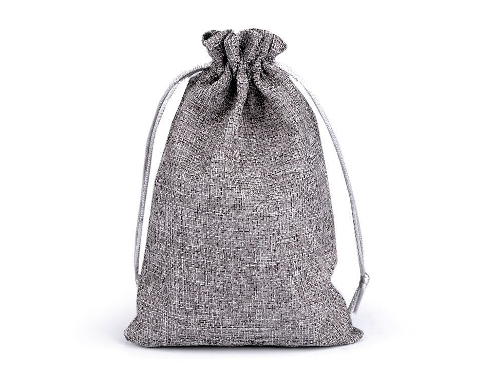 Săculeț rustic imitație iută, 12,5x17,5 cm - Natural mediu (50 Bucăți)