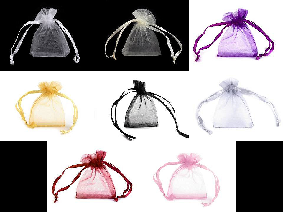 Săculeț organza pentru cadouri, 4,5x7 cm - Auriu deschis (100 Bucăți)