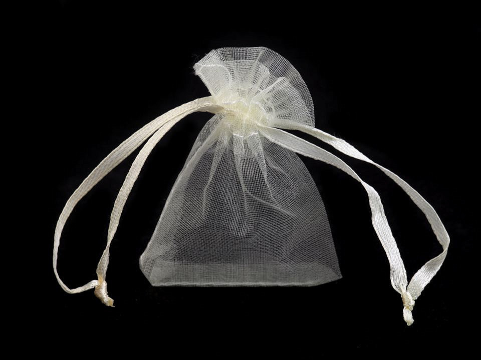 Săculeț organza pentru cadouri, 4,5x7 cm - Auriu deschis (100 Bucăți)
