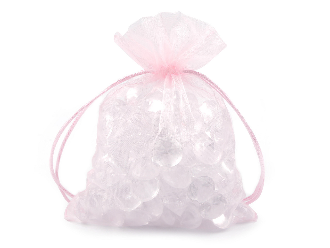 Săculeț organza pentru cadouri, 13x18 cm - Roz deschis (10 Bucăți)