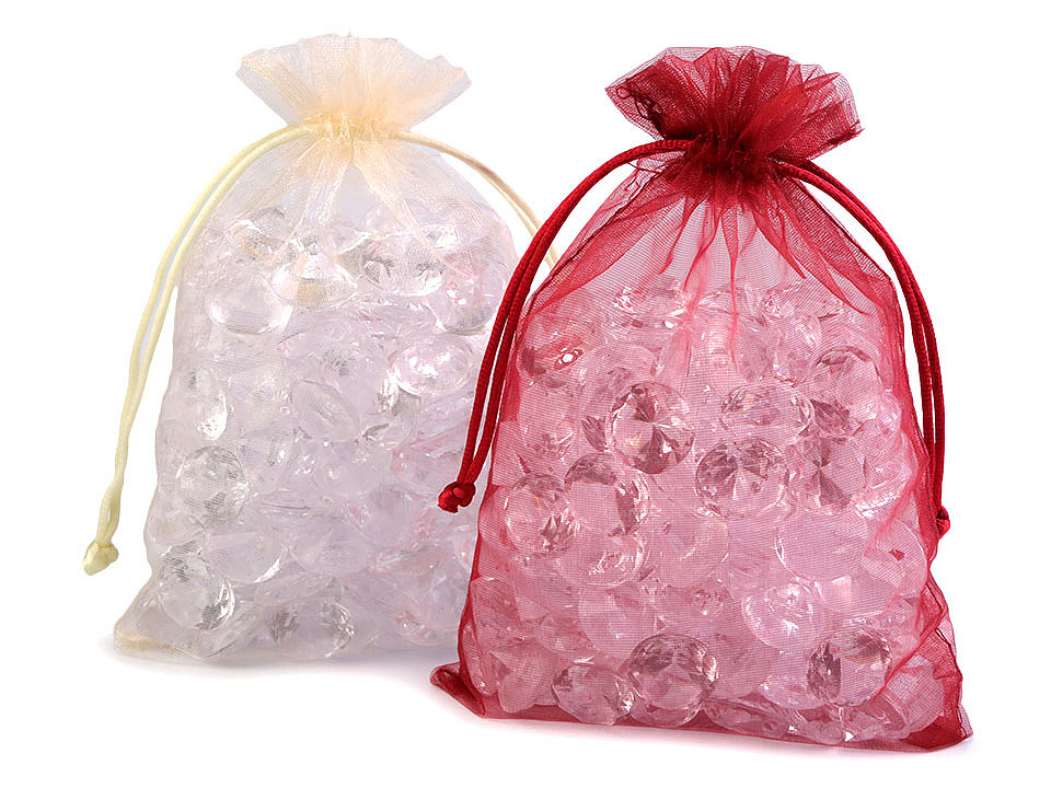 Săculeț organza pentru cadouri, 13x18 cm - Roz deschis (10 Bucăți)