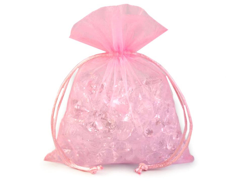 Săculeț organza pentru cadouri, 13x18 cm - Roz deschis (10 Bucăți)