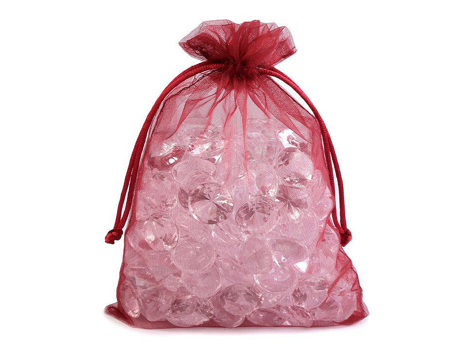 Săculeț organza pentru cadouri, 13x18 cm - Roz deschis (10 Bucăți)