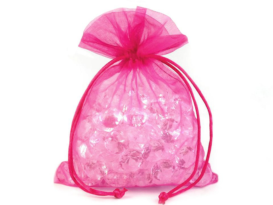 Săculeț organza pentru cadouri, 13x18 cm - Roz deschis (10 Bucăți)