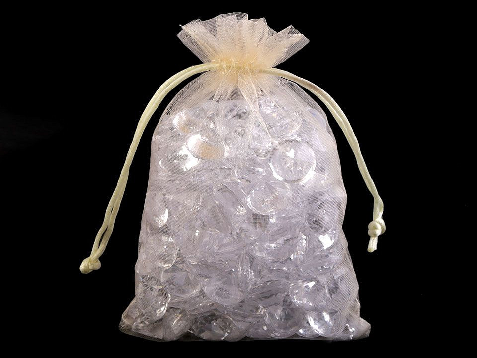 Săculeț organza pentru cadouri, 13x18 cm - Roz deschis (10 Bucăți)