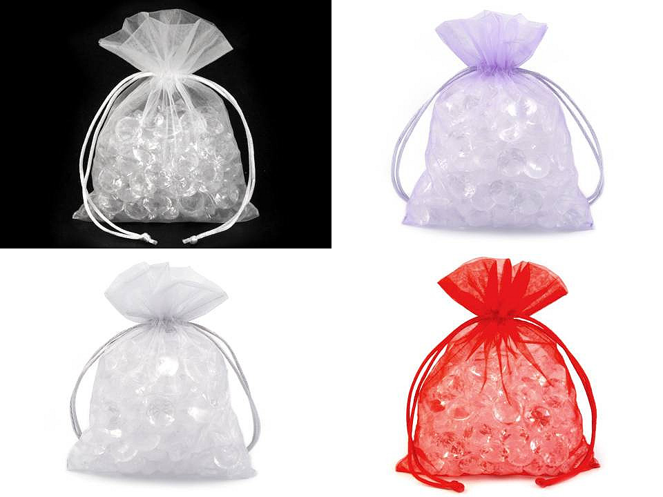 Săculeț organza pentru cadouri, 13x18 cm - Roz deschis (10 Bucăți)