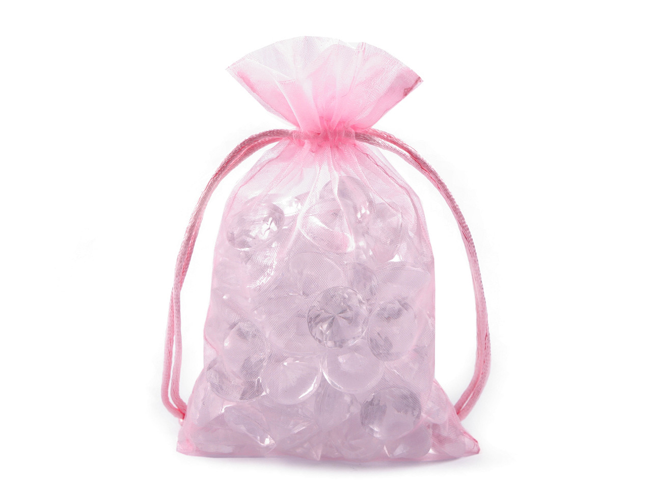 Săculeț organza pentru cadouri, 10x15 cm - Roșu x-mas (10 Bucăți)