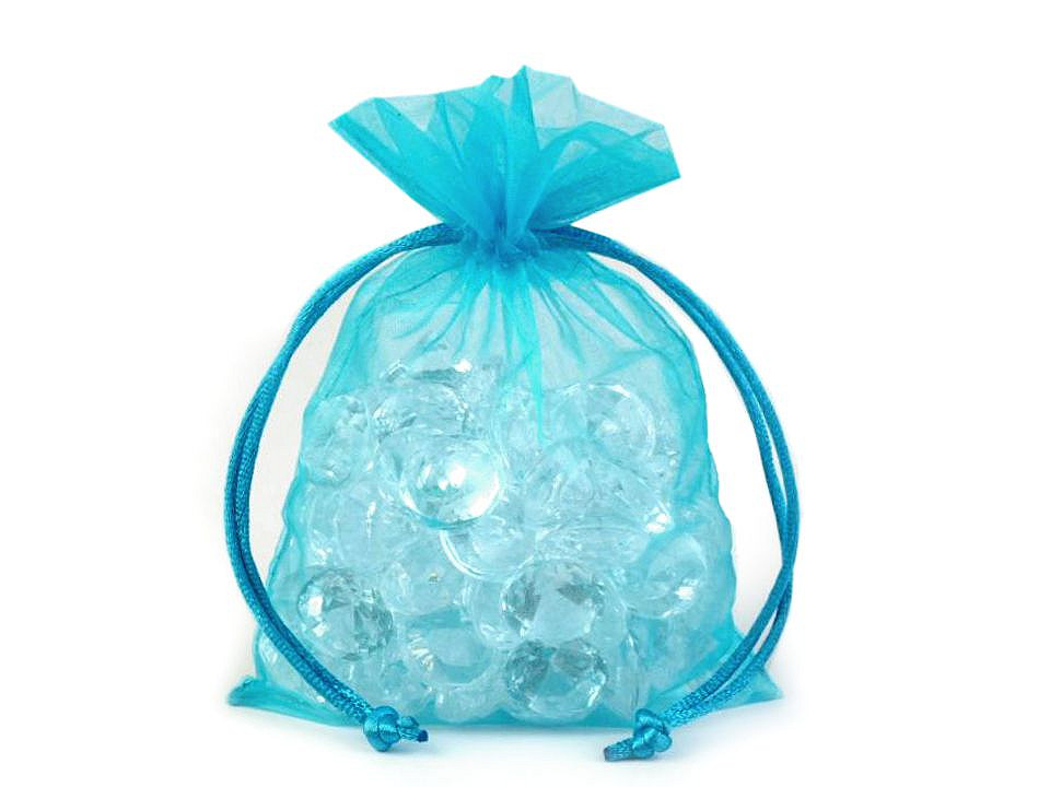 Săculeț organza pentru cadouri, 10x15 cm - Roșu x-mas (10 Bucăți)