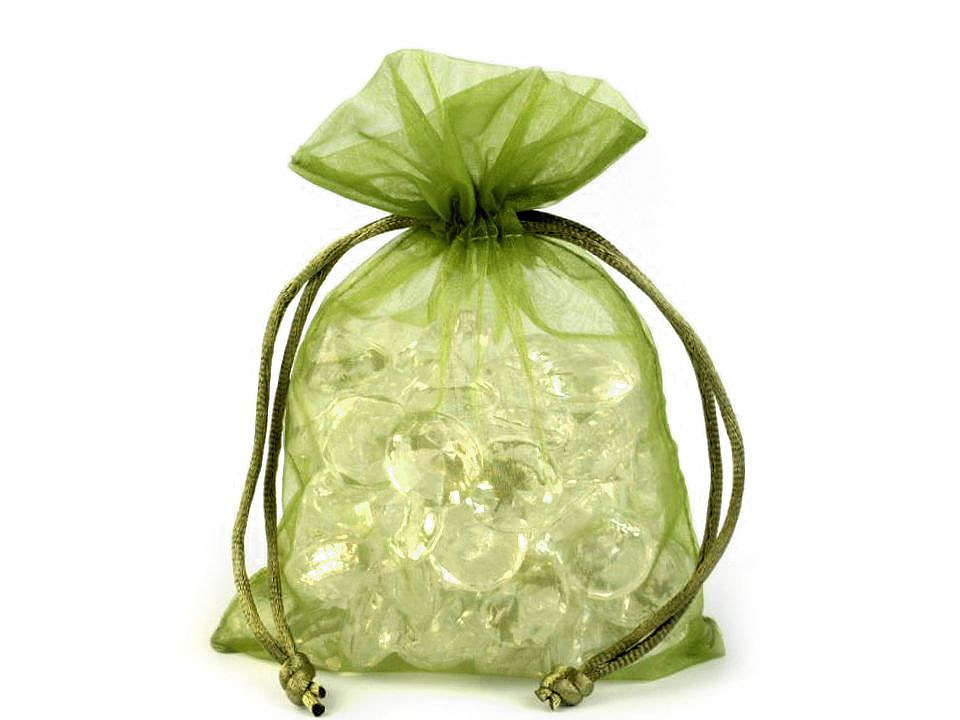 Săculeț organza pentru cadouri, 10x15 cm - Roșu x-mas (10 Bucăți)