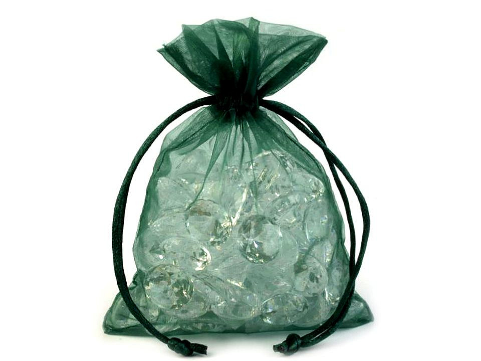 Săculeț organza pentru cadouri, 10x15 cm - Roșu x-mas (10 Bucăți)