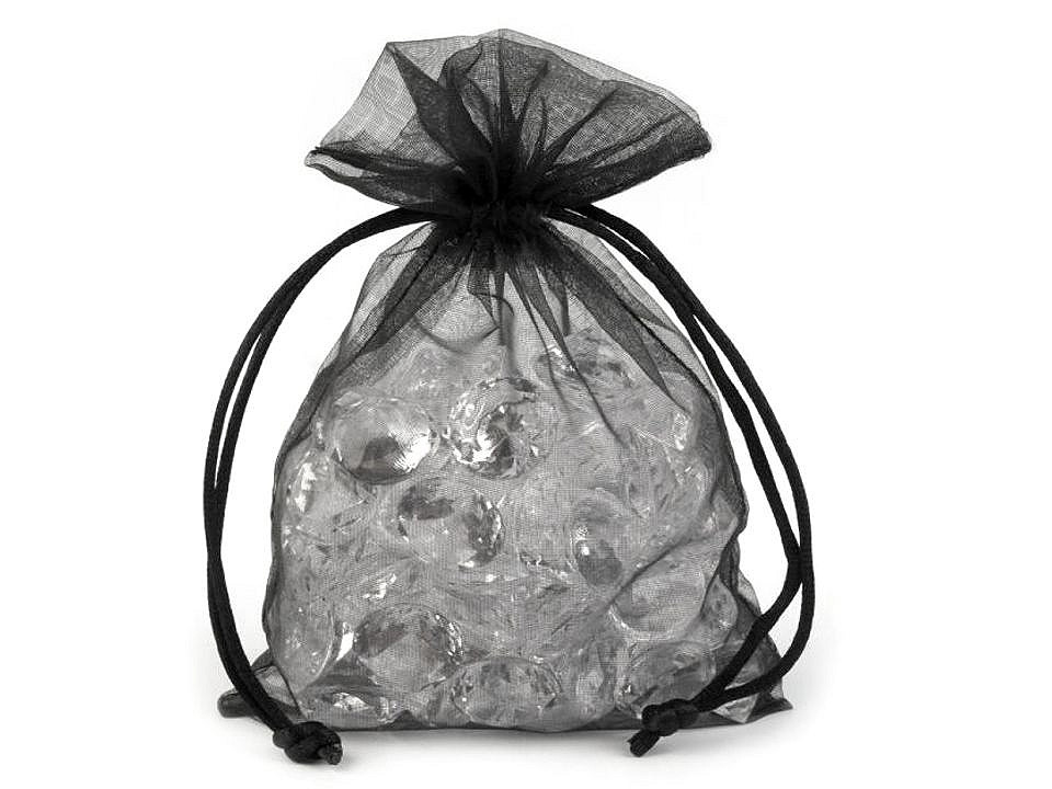 Săculeț organza pentru cadouri, 10x15 cm - Roșu x-mas (10 Bucăți)