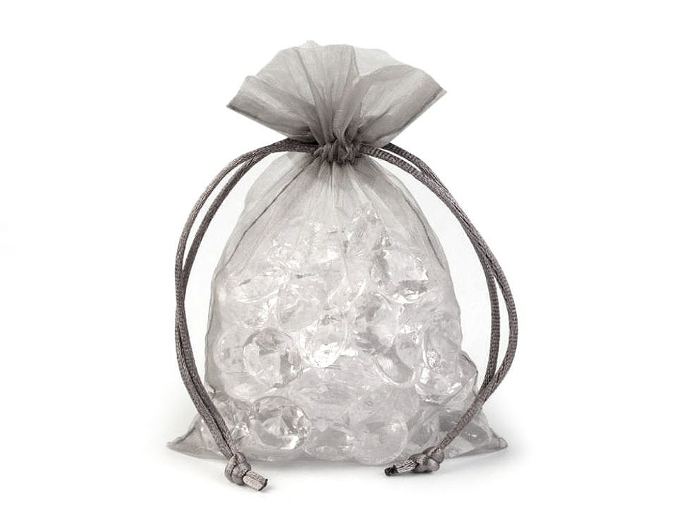 Săculeț organza pentru cadouri, 10x15 cm - Roșu x-mas (10 Bucăți)