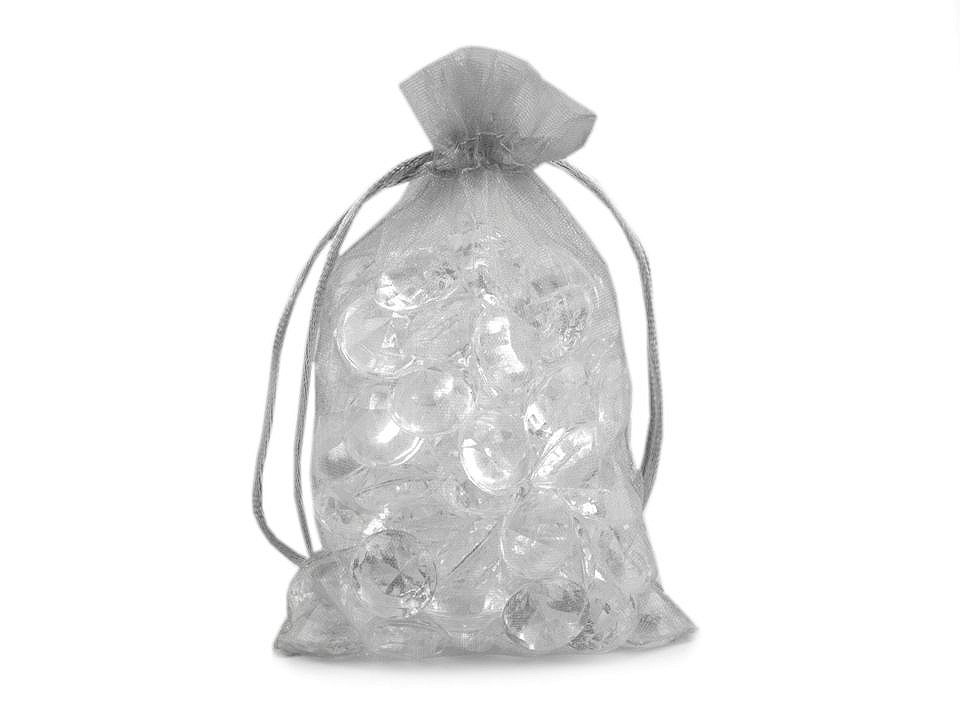Săculeț organza pentru cadouri, 10x15 cm - Roșu x-mas (10 Bucăți)