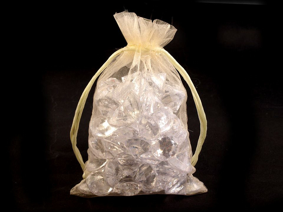 Săculeț organza pentru cadouri, 10x15 cm - Roșu x-mas (10 Bucăți)
