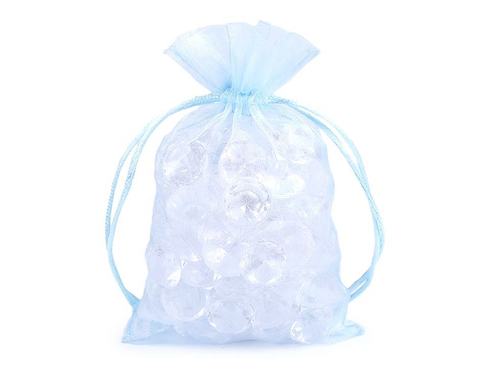 Săculeț organza pentru cadouri, 10x15 cm - Roșu x-mas (10 Bucăți)