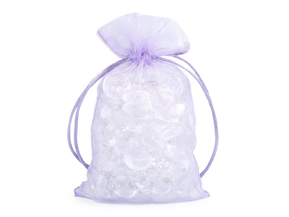 Săculeț organza pentru cadouri, 10x15 cm - Roșu x-mas (10 Bucăți)