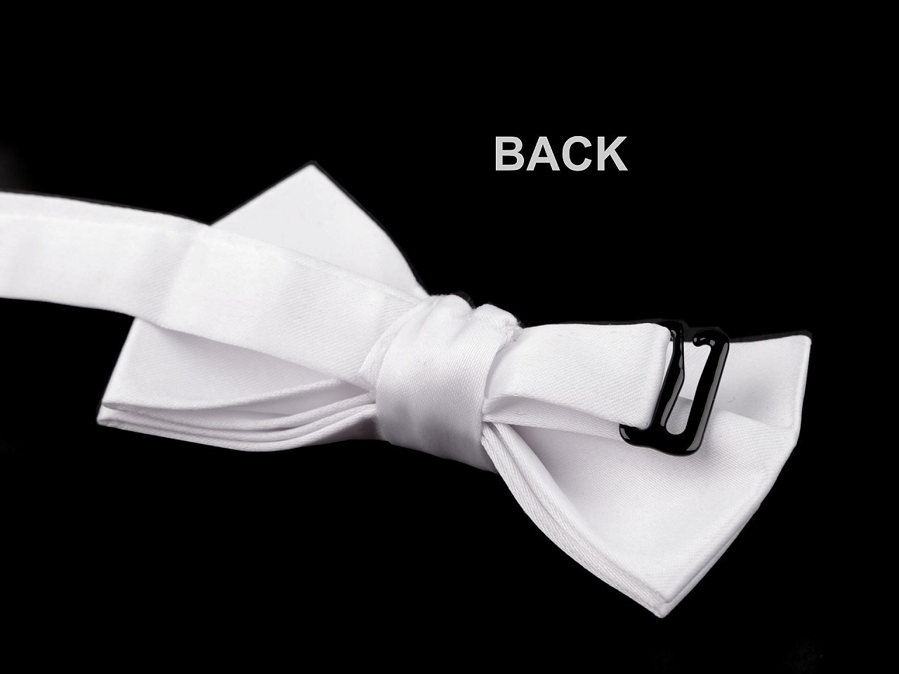 Papion satinat copii - Alb (1 Bucată)