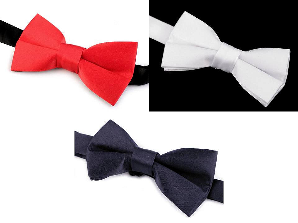 Papion satinat copii - Alb (1 Bucată)