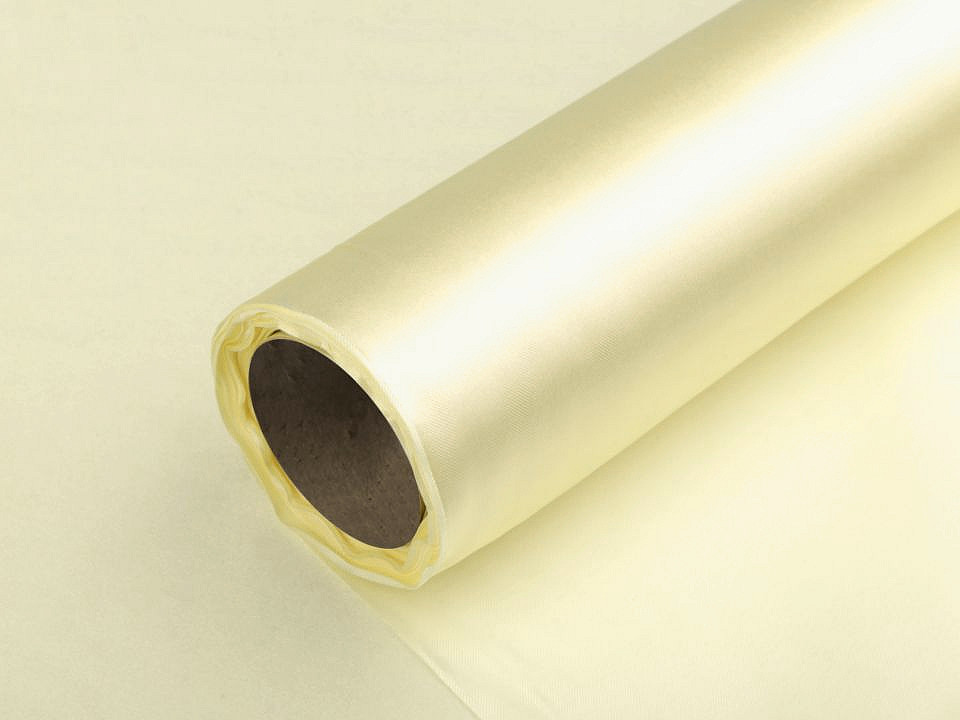 Satin, lățime 36 cm - Crem (9 Metri)