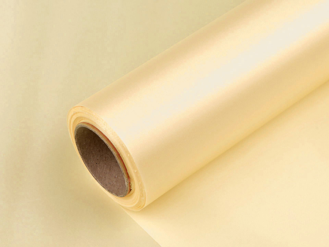 Satin, lățime 36 cm - Crem (9 Metri)