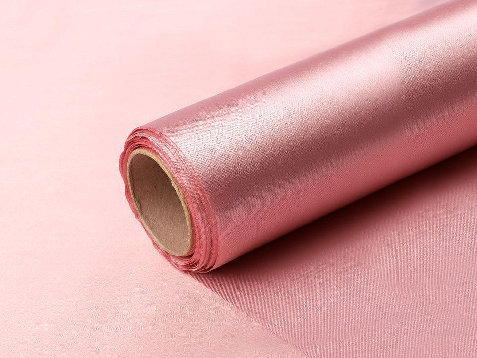 Satin, lățime 36 cm - Crem (9 Metri)