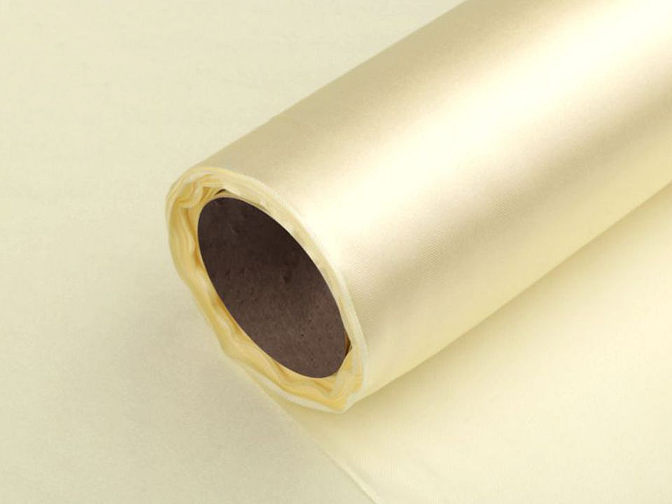 Satin, lățime 14 cm - Alb (9 Metri)