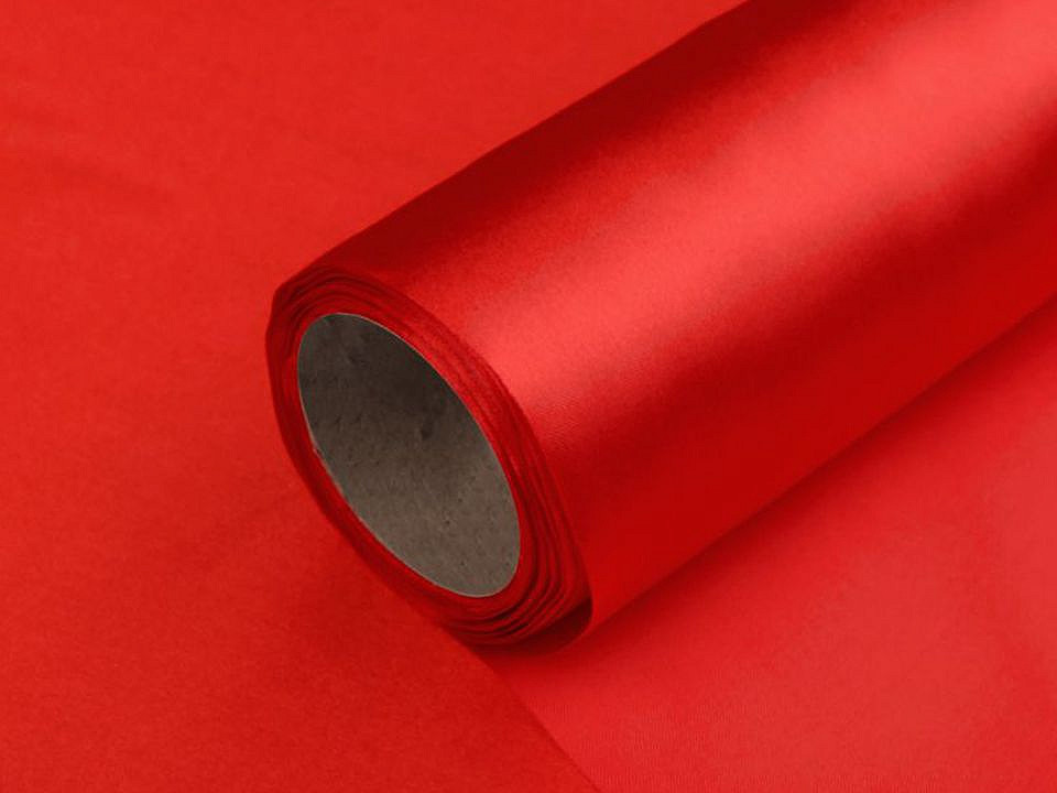 Satin, lățime 14 cm - Alb (9 Metri)