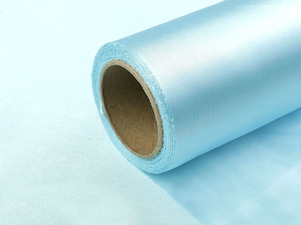 Satin, lățime 14 cm - Alb (9 Metri)