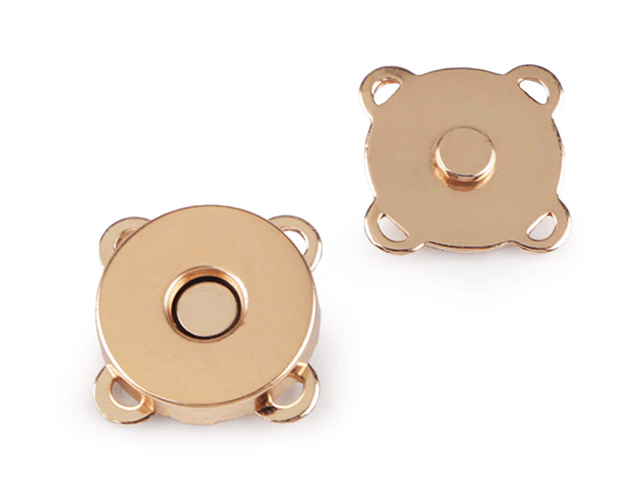 Închizatori / capse magnetice de cusut, ø18 mm - Nichel (5 Seturi)